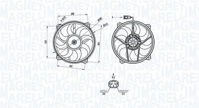 Fan, engine cooling MAGNETI MARELLI 069422708010