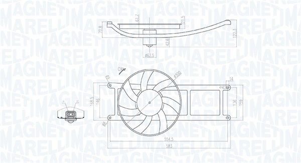 MAGNETI MARELLI 069422715010 Fan, engine cooling
