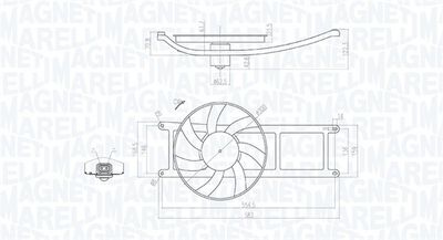 Fan, engine cooling MAGNETI MARELLI 069422715010