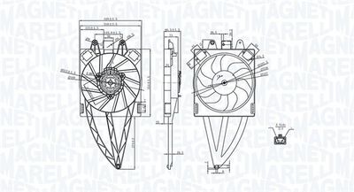Fan, engine cooling MAGNETI MARELLI 069422716010