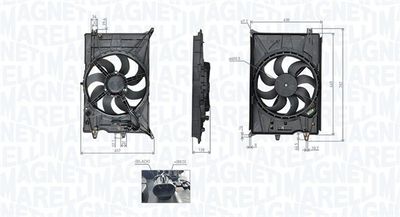 Fan, engine cooling MAGNETI MARELLI 069422777010