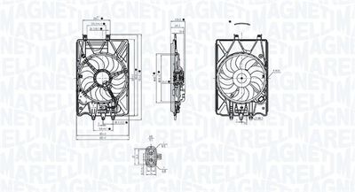 Fan, engine cooling MAGNETI MARELLI 069422781010