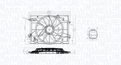 Fan, engine cooling MAGNETI MARELLI 069422784010