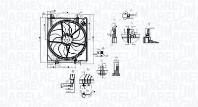 Fan, engine cooling MAGNETI MARELLI 069422787010