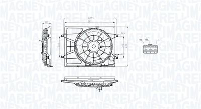 Fan, engine cooling MAGNETI MARELLI 069422793010