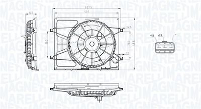 Fan, engine cooling MAGNETI MARELLI 069422796010