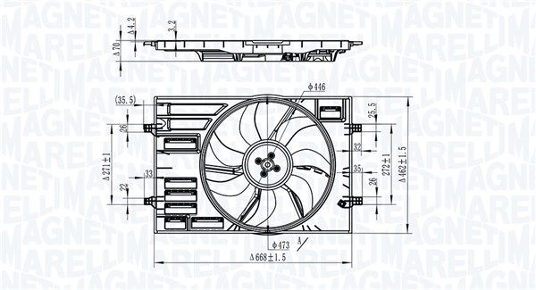MAGNETI MARELLI 069422828010 Fan, engine cooling