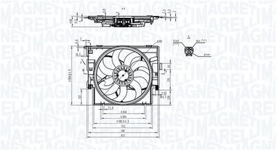 Fan, engine cooling MAGNETI MARELLI 069422829010