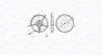 Fan, engine cooling MAGNETI MARELLI 069422851010