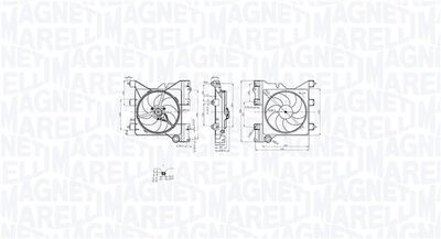 Fan, engine cooling MAGNETI MARELLI 069422852010