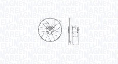Fan, engine cooling MAGNETI MARELLI 069422885010