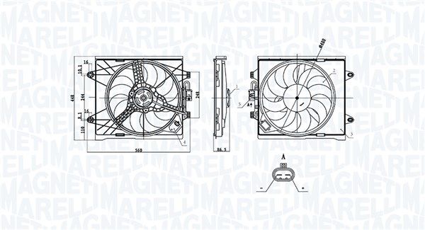 MAGNETI MARELLI 069422893010 Fan, engine cooling