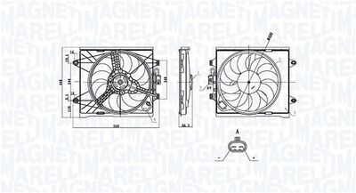 Fan, engine cooling MAGNETI MARELLI 069422893010