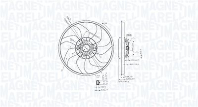 Fan, engine cooling MAGNETI MARELLI 069422897010