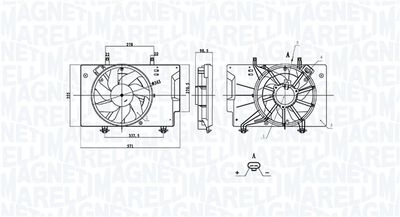 Fan, engine cooling MAGNETI MARELLI 069422898010