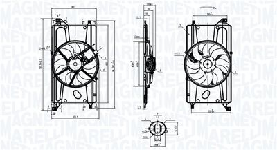 Fan, engine cooling MAGNETI MARELLI 069422900010