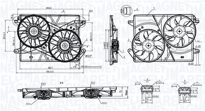Fan, engine cooling MAGNETI MARELLI 069422901010