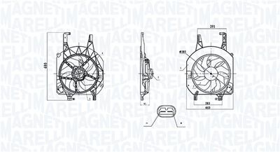 Fan, engine cooling MAGNETI MARELLI 069422902010