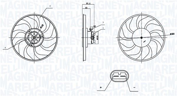 MAGNETI MARELLI 069422903010 Fan, engine cooling