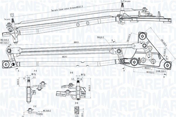 MAGNETI MARELLI 085570738010 Wiper Linkage
