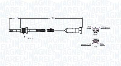 Sensor, exhaust gas temperature MAGNETI MARELLI 172000043010