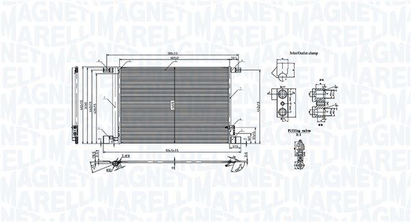 MAGNETI MARELLI 350203010600 Condenser, air conditioning