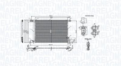 Condenser, air conditioning MAGNETI MARELLI 350203010600