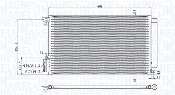 MAGNETI MARELLI 350203100500 Condenser, air conditioning