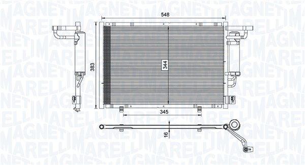MAGNETI MARELLI 350203100600 Condenser, air conditioning