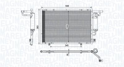Condenser, air conditioning MAGNETI MARELLI 350203100600