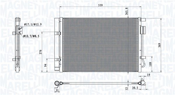 MAGNETI MARELLI 350203100800 Condenser, air conditioning