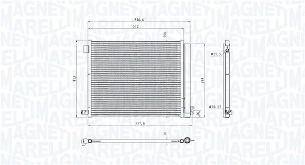 MAGNETI MARELLI 350203101400 Condenser, air conditioning