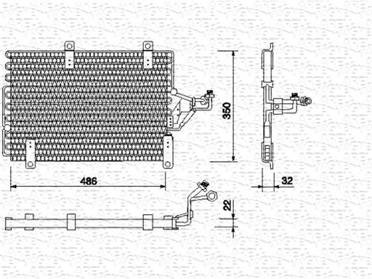 MAGNETI MARELLI 350203102000 Condenser, air conditioning