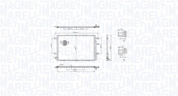 MAGNETI MARELLI 350203103500 Condenser, air conditioning