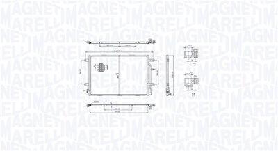 Condenser, air conditioning MAGNETI MARELLI 350203103500
