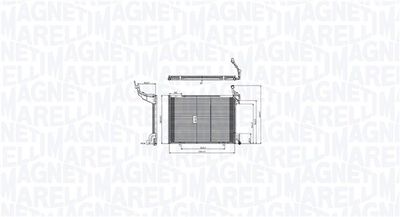 Condenser, air conditioning MAGNETI MARELLI 350203103600