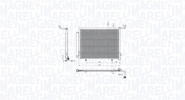 MAGNETI MARELLI 350203103800 Condenser, air conditioning