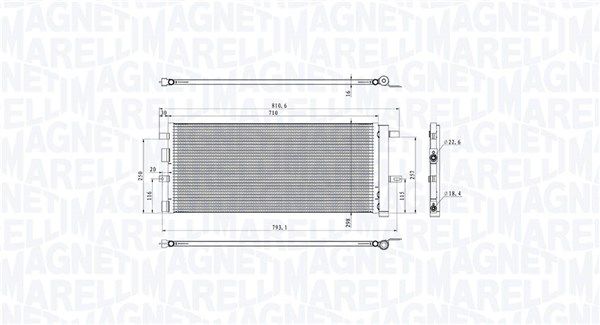 MAGNETI MARELLI 350203103900 Condenser, air conditioning