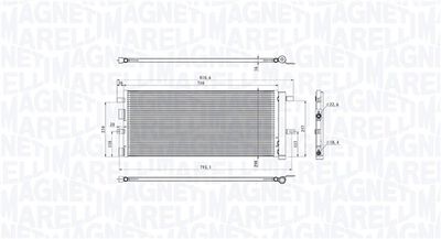 Condenser, air conditioning MAGNETI MARELLI 350203103900