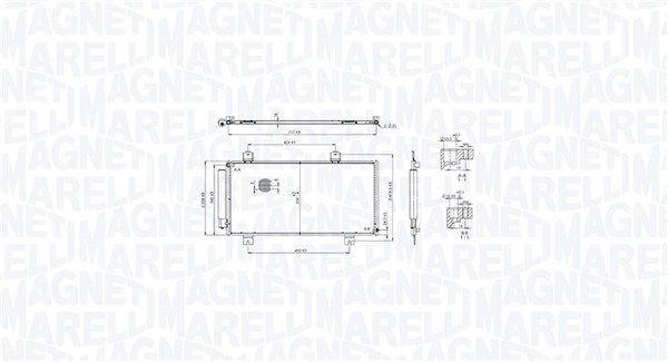 MAGNETI MARELLI 350203104100 Condenser, air conditioning