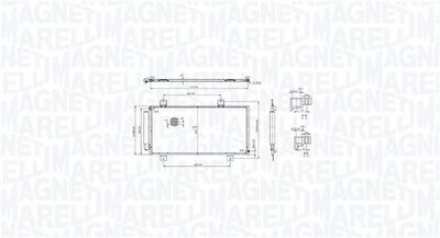 Condenser, air conditioning MAGNETI MARELLI 350203104100