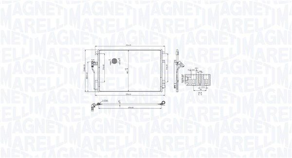 MAGNETI MARELLI 350203104300 Condenser, air conditioning