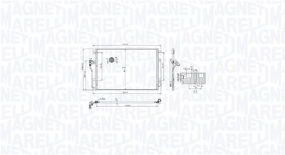 Condenser, air conditioning MAGNETI MARELLI 350203104300