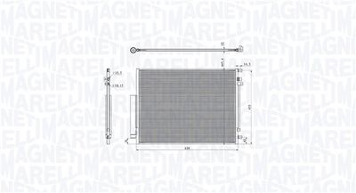 Condenser, air conditioning MAGNETI MARELLI 350203104400