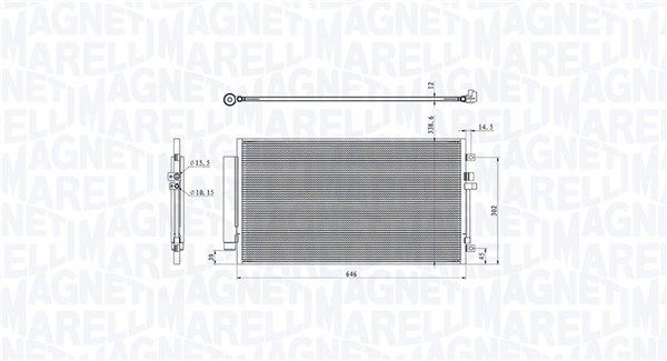 MAGNETI MARELLI 350203104500 Condenser, air conditioning