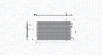 Condenser, air conditioning MAGNETI MARELLI 350203104500