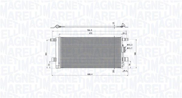 MAGNETI MARELLI 350203104600 Condenser, air conditioning