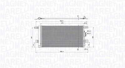 Condenser, air conditioning MAGNETI MARELLI 350203104600