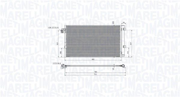 MAGNETI MARELLI 350203104700 Condenser, air conditioning