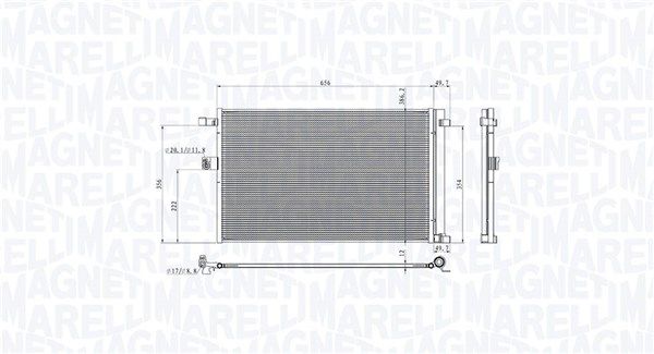 MAGNETI MARELLI 350203104900 Condenser, air conditioning